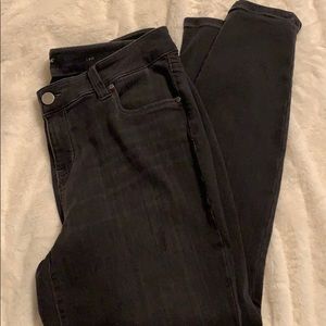 Liverpool ankle skinny 14W jeans. Black wash.